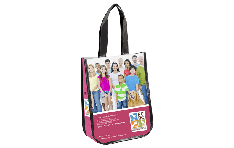 Small Non-Woven Full Color Laminated Wrap Carry All Tote and Shopping Bag
